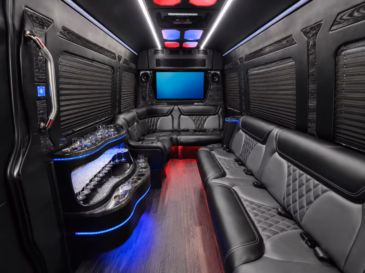 lehi 30 passenger party bus interior