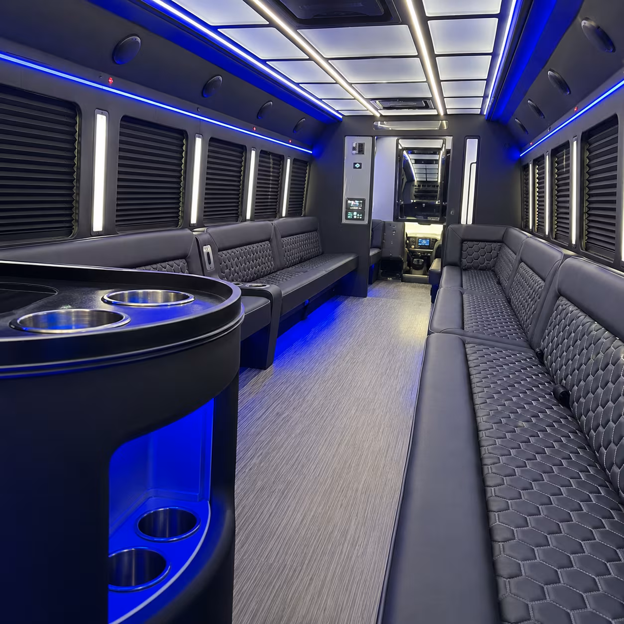 lehi party bus rental interior
