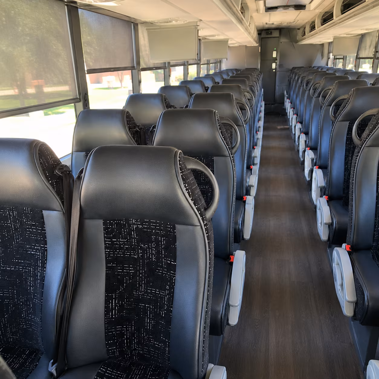 orem charter bus rental interior